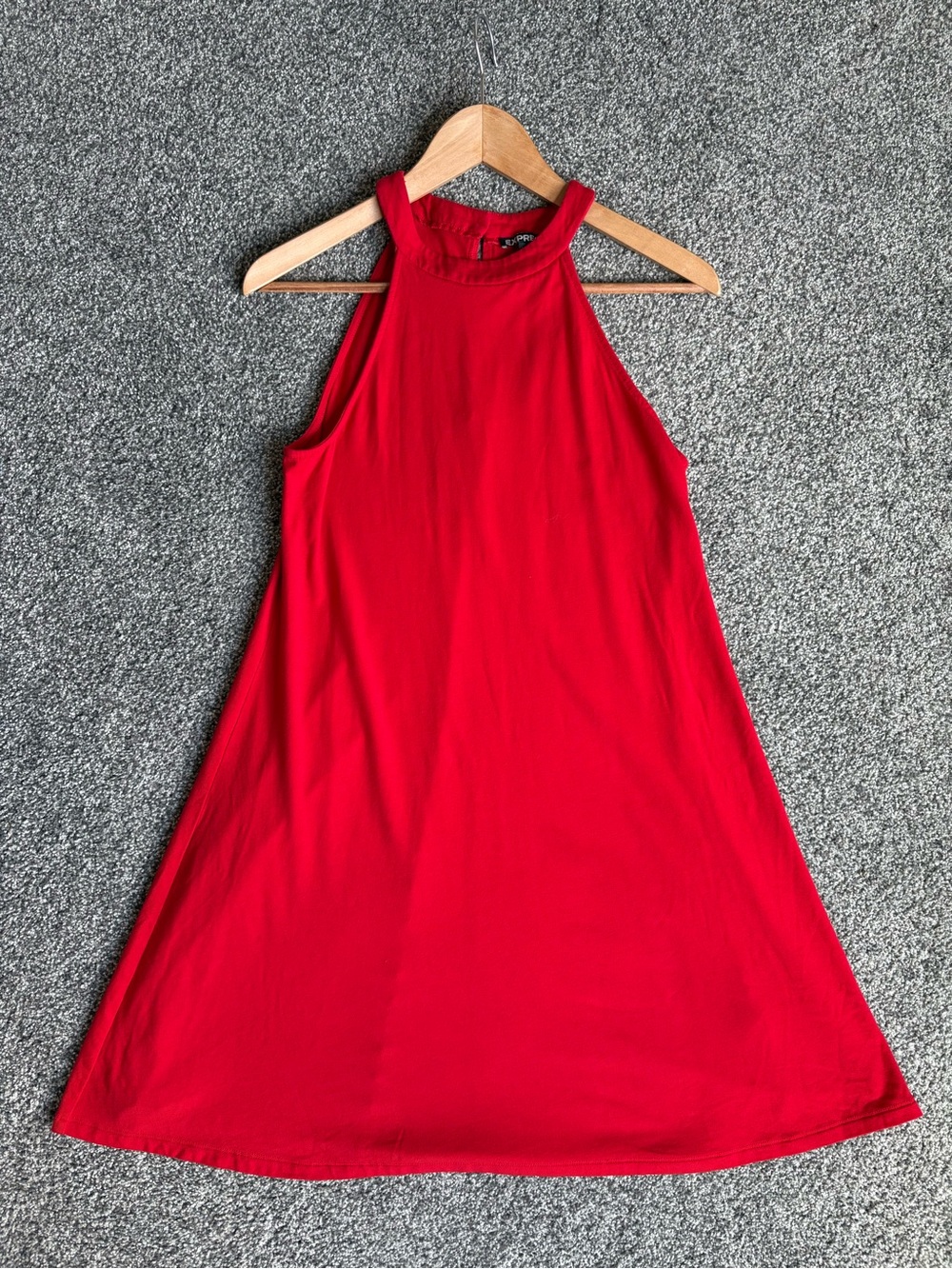 Express Sleeveless Red A-Line Halter Dress size small